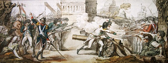 Heroic death of Desilles in his attempt to stop the battle during the Mutiny of Nancy 31 August 1790 de French School