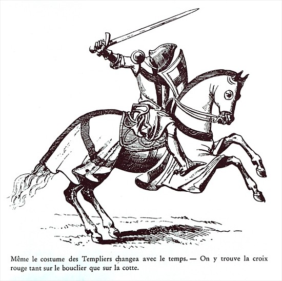 Illustration of a Knight Templar de French School