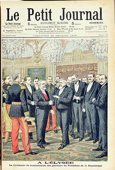 In the Elysee Palace, the Ceremonial Transfer of Powers of the President of the French Republic, ill de French School