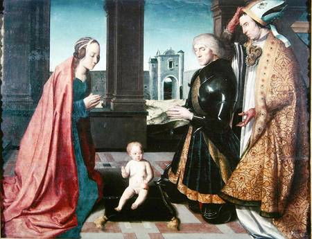 The Infant Christ Adored by a Knight de French School