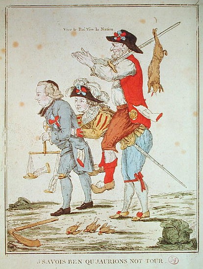 ''Je Savais Bien Que Nous Aurions Notre Tour'', caricature depicting the Three Orders de French School