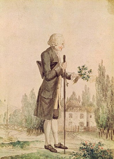 Jean-Jacques Rousseau (1712-78) Gathering Herbs at Ermenonville de French School