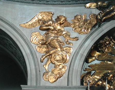 Louis XIV style angel, from the arch on the left of the High Altar in the Chapel de French School