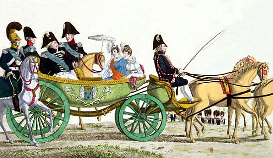 Louis XVIII (1755-1824) and his Family Reviewing the Royal Troops at the Champ de Mars, 20th June 18 de French School