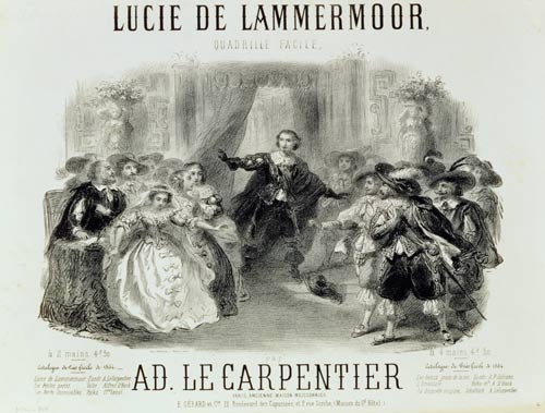 'Lucia de Lamermoor' the opera by Domenico G M Donizetti (1797-1848) de French School