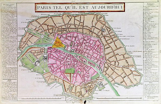 Map of Paris, June 1800 de French School