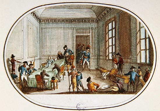 Maximilien de Robespierre (1758-94) injured in the antechamber of the Comite de Salut Public, 10 The de French School