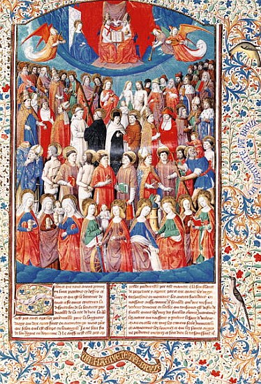 Ms 246 f.406r Paradise, from ''De Civitate Dei'' by St. Augustine of Hippo (354-430) de French School