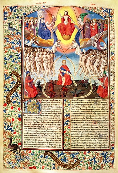 Ms 246 fol.371v The Last Judgement, from ''De Civitate Dei'' by St. Augustine of Hippo (354-430) de French School