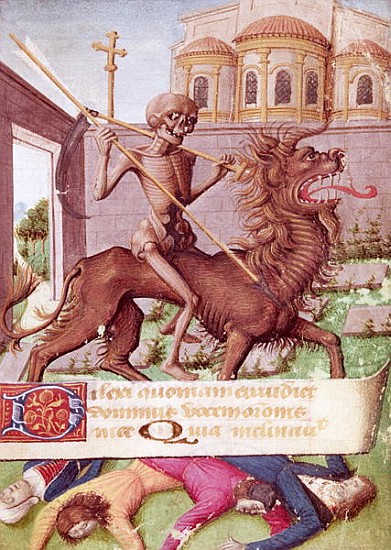 Ms 89 fol.88 The Triumph of Death, from a Book of Hours de French School