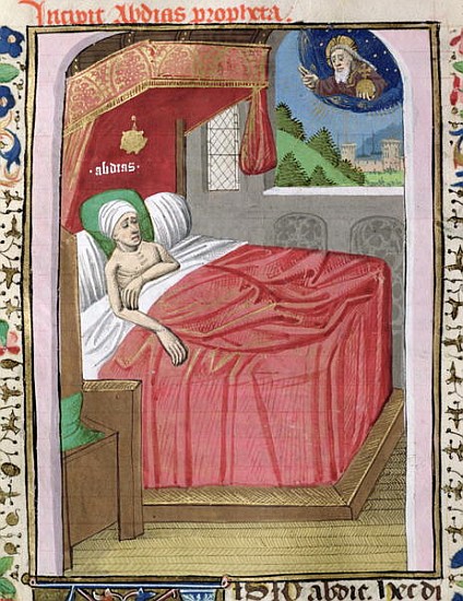 Ms H 7 fol.110v The Vision of Obadiah, from the Bible of Jean XXII de French School