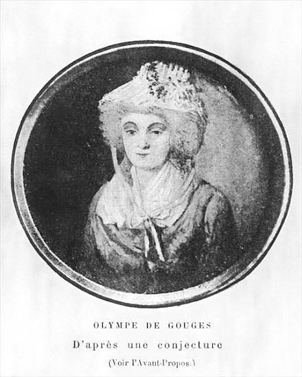 Olympia of Gouges (1743-93) de French School