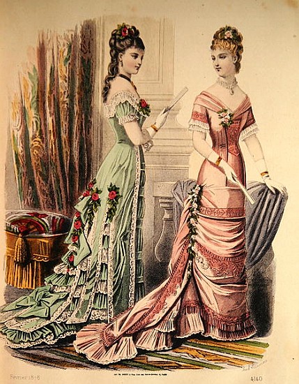 Paris fashion, from ''Journal des Demoiselles'' published Dupuy Paris de French School