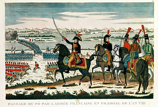 Passage to Po, before the Battle of Marengo, Prairial, Year VIII de French School