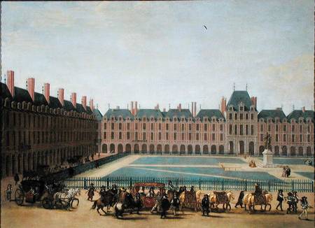 The Place Royale with the Royal Carriage de French School
