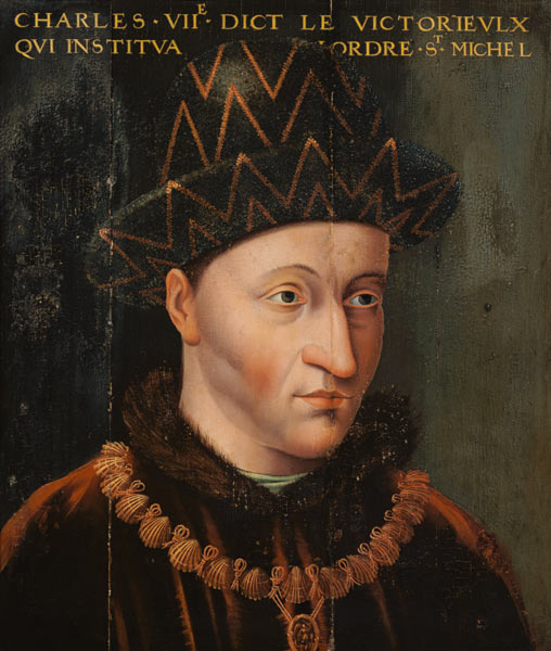 Portrait of Charles VII (1403-61) de French School