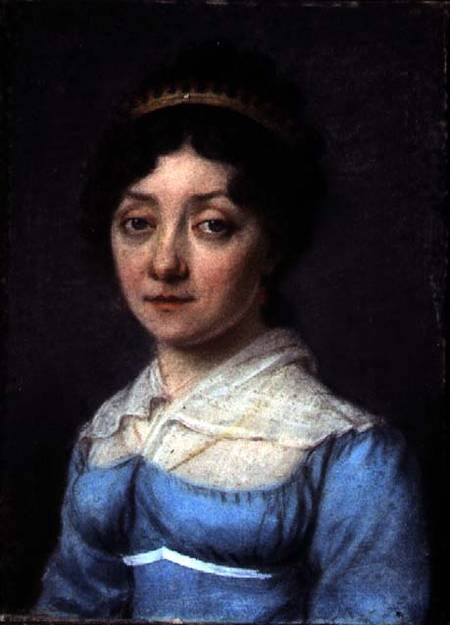 Portrait of a Bourgeois Woman in a Blue Empire Dress de French School
