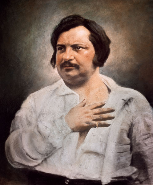 Portrait of Honore de Balzac (1799-1850) after a daguerreotype de French School