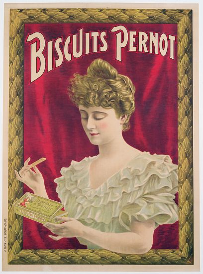 Poster advertising Pernot biscuits de French School