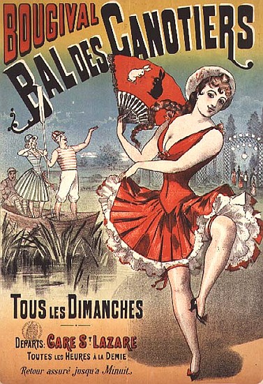 Poster for the ''Bal des Canotiers, Bougival'' de French School