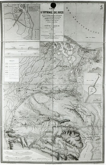 Preparatory Map of the Suez Canal de French School