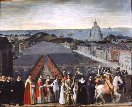 Procession of the Brotherhood of Saint-Michel in 1615 de French School