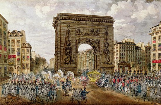 Procession of Pope Pius VII (1742-1823) in Paris, 28th November 1804 de French School