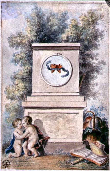 Putti at the Monument of Love de French School