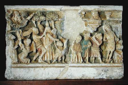 Relief depicting Scenes from the Passion of Christ: The Arrest and the Flagellation de French School