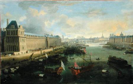 The Seine Viewed Towards the Pont Neuf, the Louvre and the College Mazarin de French School