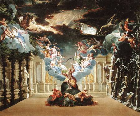 Set design for 'Atys' by Jean-Baptiste Lully (1632-87) de French School