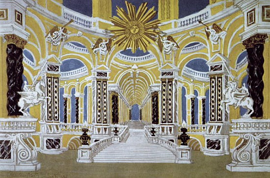 Set design for ''The Magic Flute'' by Wolfgang Amadeus Mozart (1756-91) de French School