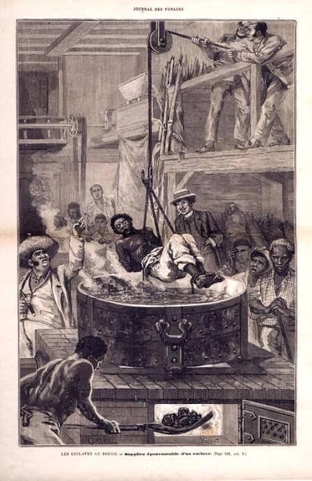 Slaves in Brazil: The Terrible Torture of a Slave, from 'Journal des Voyages' de French School