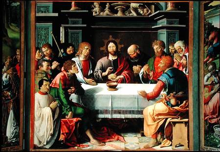 The Last Supper, central panel from the Eucharist Triptych de French School