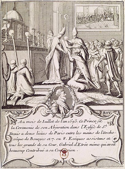 The Abjuration of Henri IV (1553-1610) at St. Denis, July 1593 de French School