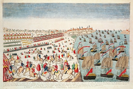 The Battle of Yorktown, 19th October 1781 de French School
