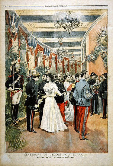 The Centenary of the Ecole Polytechnique: A ball at the Trocadero, from the illustrated supplement o de French School