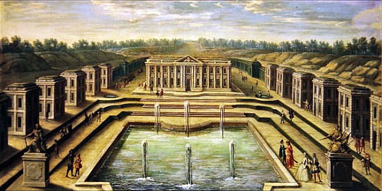 The Chateau and Pavilions at Marly from the perspective of the gardens, early eighteenth century de French School