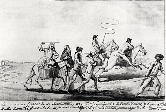 The First Runaways of the Revolution: Mme de Polignac (1749-93), Comte d''Artois (1757-1836) future  de French School