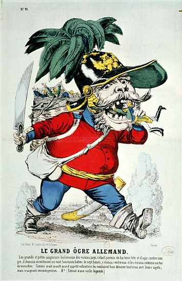 The Giant German Ogre, caricature of Otto von Bismarck (1815-98) de French School