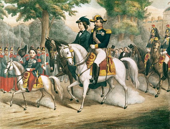 The Imperial Family on Horseback de French School