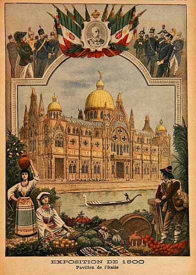 The Italian Pavilion at the Universal Exhibition of 1900, Paris, illustration from ''Le Petit Journa de French School