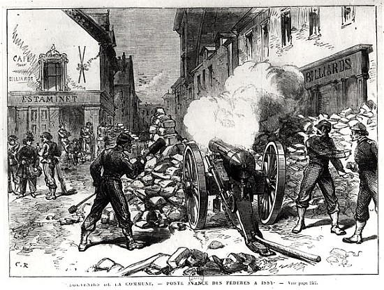 The Paris Commune: A Barricade at Issy, May 2nd 1871 de French School