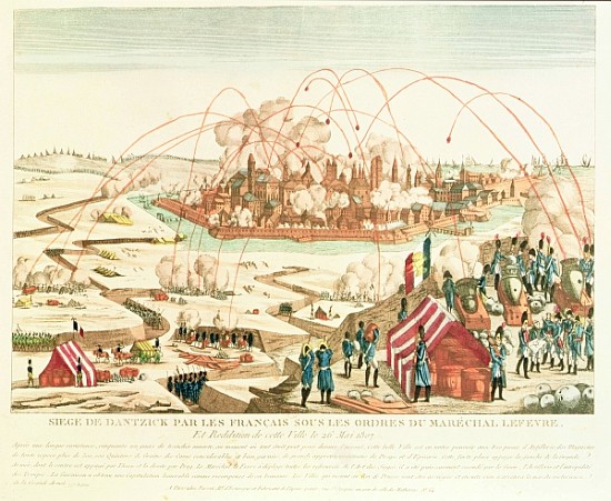 The Siege of Danzig under the command of Marshal Pierre Joseph Lefebvre (1755-1820) and the Surrende de French School
