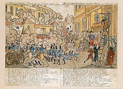 The Terrible Night in Paris, 10th August 1792 de French School