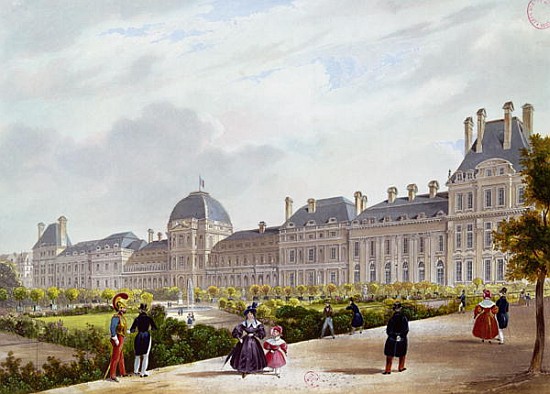 The Tuileries during the Restoration de French School