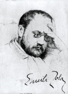 Portrait of Emile Zola (1840-1902)