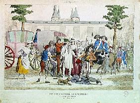 Louis XVI (1754-93) and his family taken to the Temple, 13th August 1792