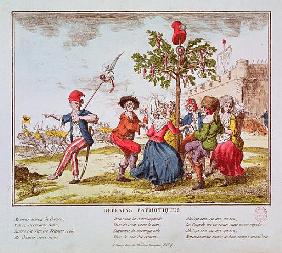 Patriotic Refrains: French revolutionaries dancing the carmagnole around the tree of Liberty, c.1792