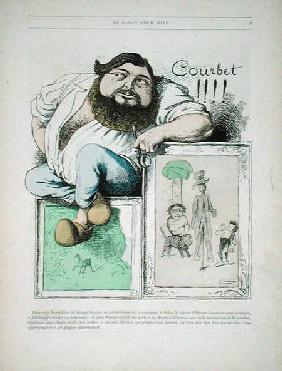 Portrait of Gustave Courbet (1819-77) illustration from 'Gill Revue'